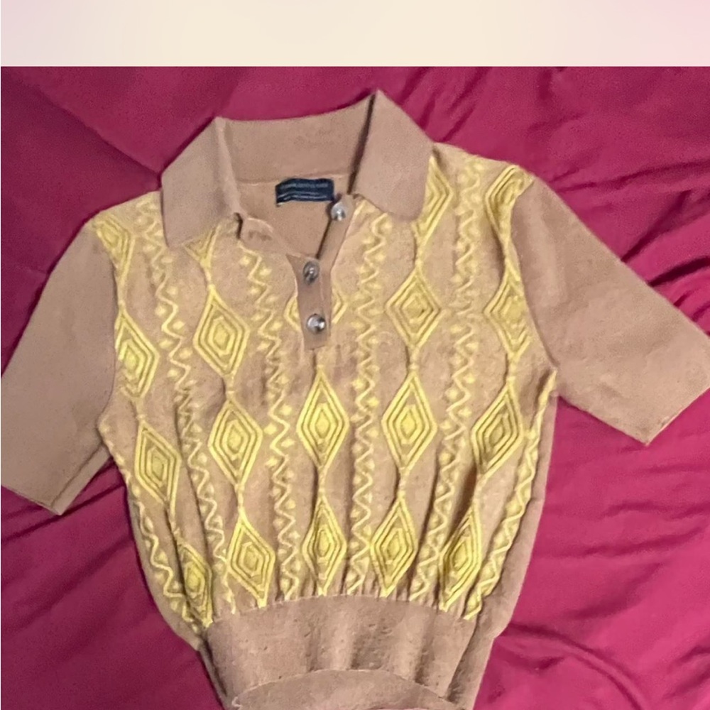 Brown and Yellow Kids Polo Shirt